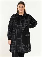 Gozzip Black - Carmitta Tunika med Mange Detaljer, Sort